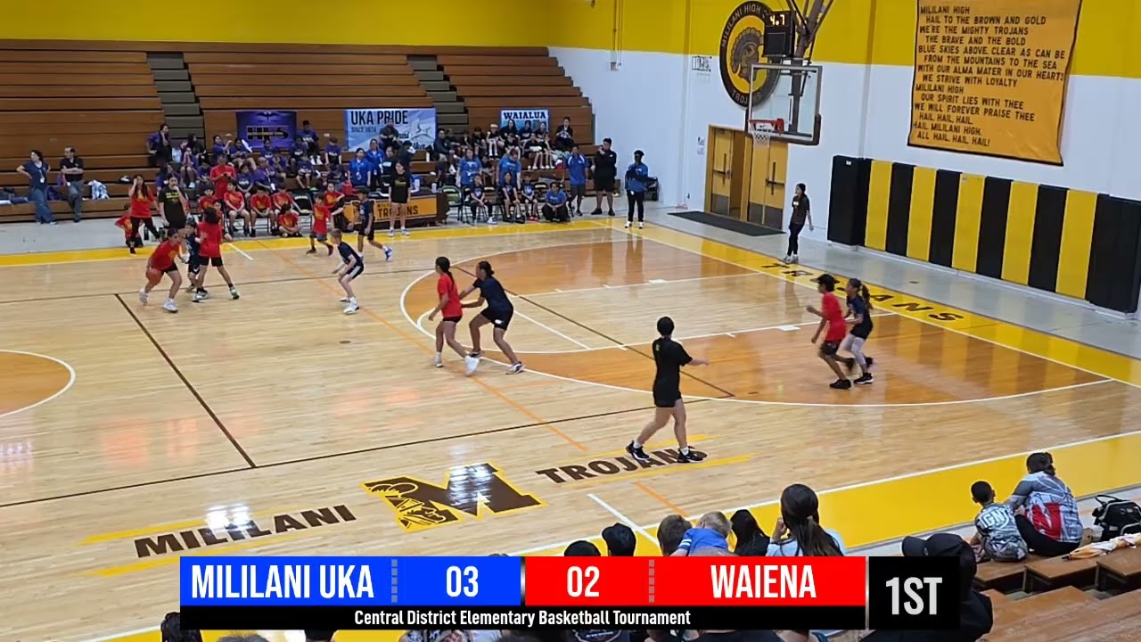 Central District Elementary Basketball Tournament - Mililani Uka* vs Waiena