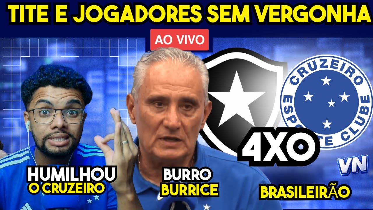 CRUZEIRO PASSA VERGONHA: TITE ERRA E JOGADORES SE ESCONDEM