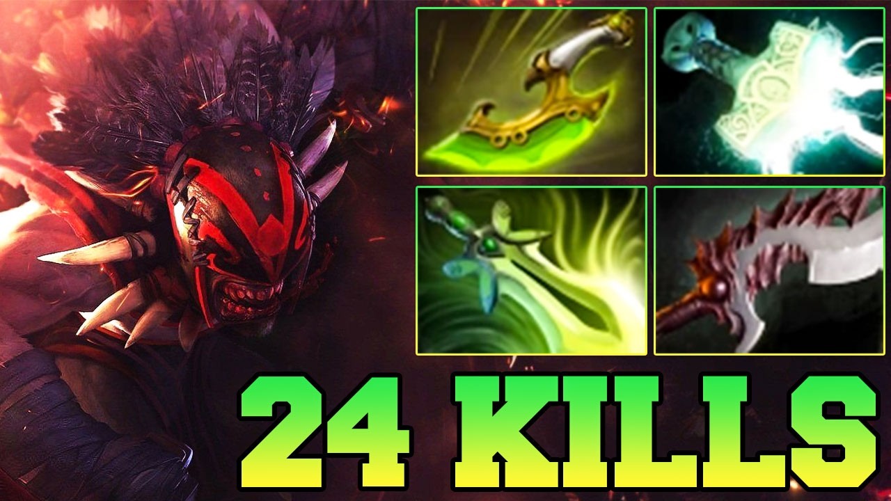Ultra Kills + 24 Kills Bloodseeker Dota 2 Pro Safe Lane Gameplay Guide Best Item Build Carry 7.41