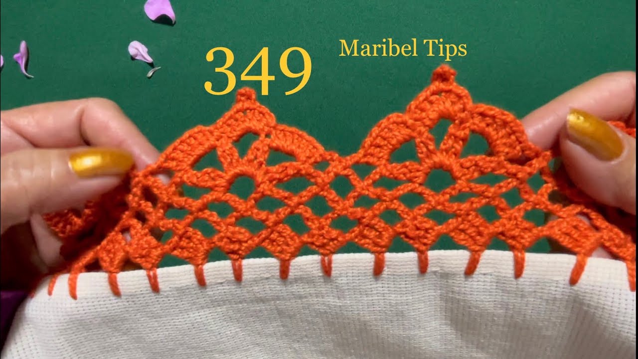 🏮ORILLA FACIL DE UNA VUELTA GRANDE Y ECONOMICA 🧶🧶PUNTILLA 349