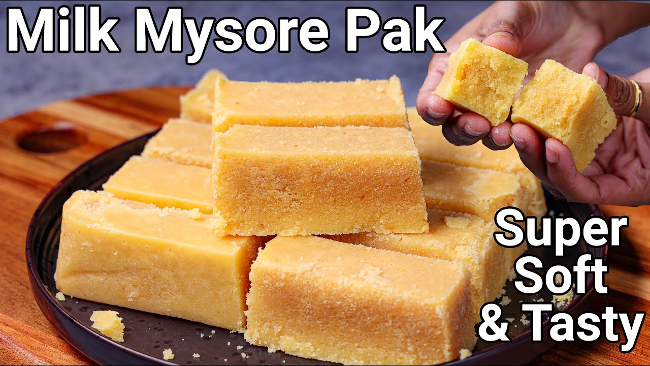 Milk Mysore Pak 5 Important Tips - Super Soft Sweet Bangalore Bakery Style | Milk Powder Mysore Pak