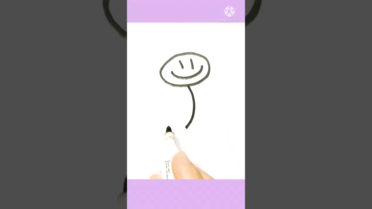 EASY STICKMAN DRAWING - HAPPY STYLE 😊 #shorts