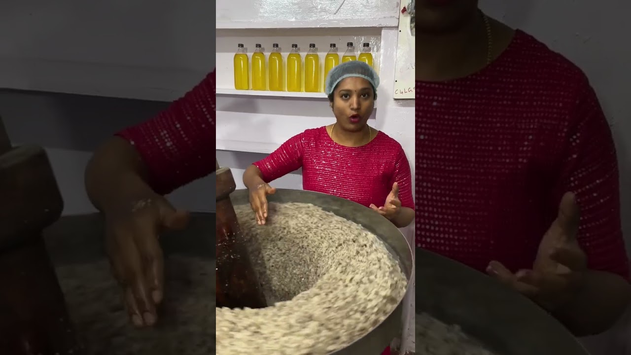 Preparation of Wood Pressed Coconut Oil. #shorts #short #trending #viral