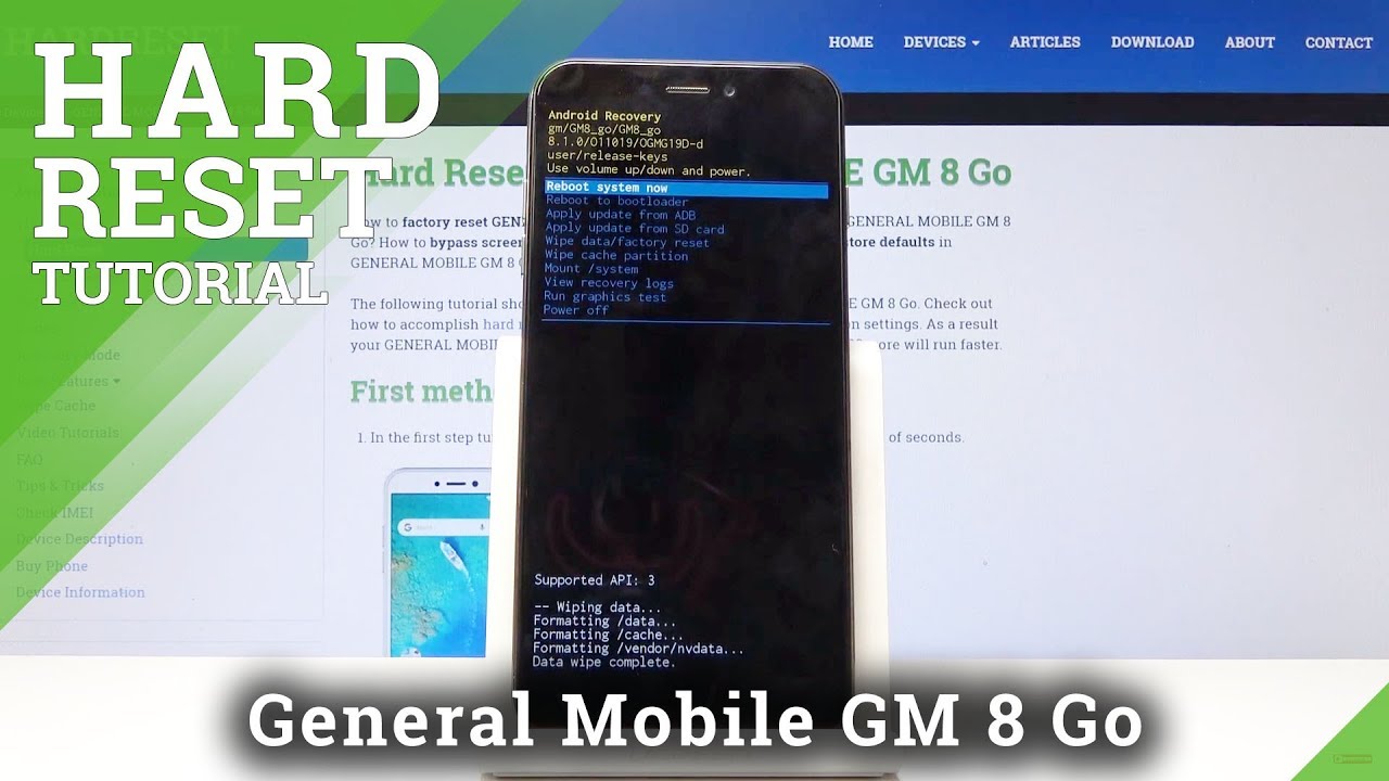 HARD RESET GENERAL MOBILE GM 8 Go - Remove Screen Lock