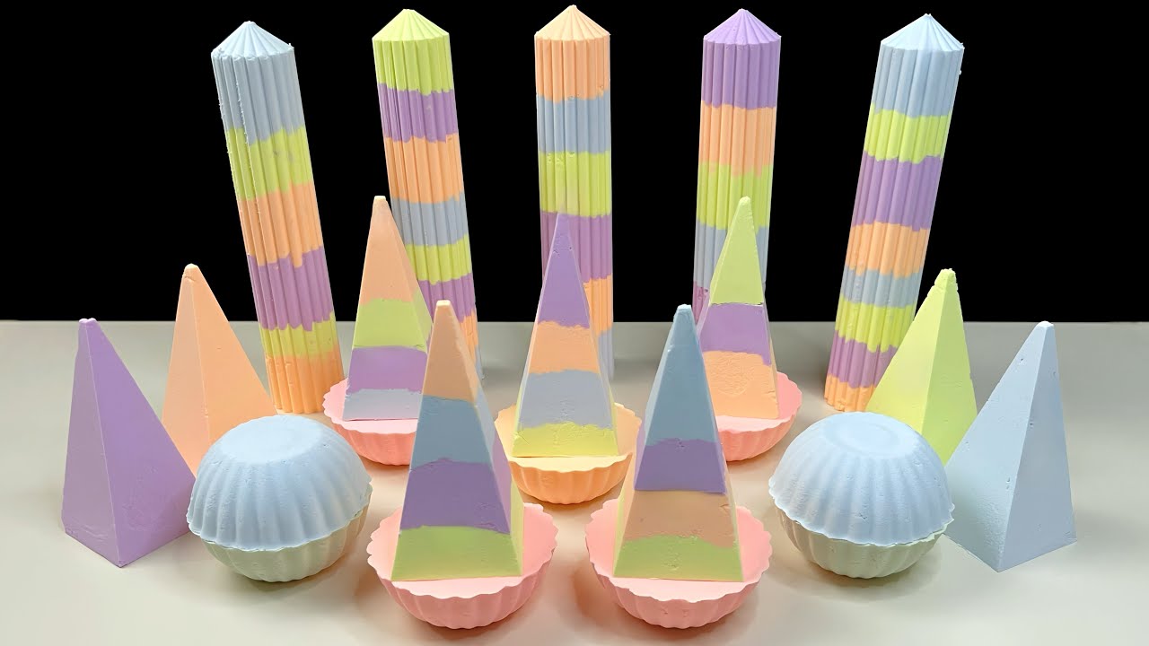 #ASMR Pastel Baking Soda ASMR Towers & Shapes #explore 