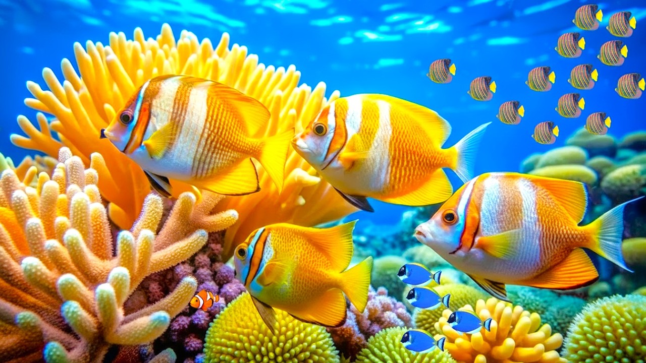 4K Coral Reef Aquarium 🐠 Exotic Tropical Fish & Stunning Ocean Relaxation for Stress Relief