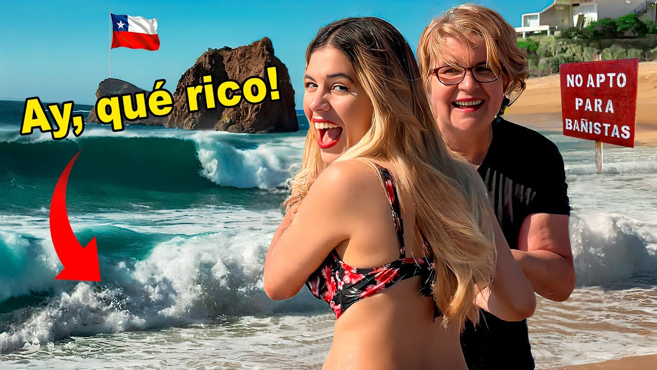 🇨🇱 El MAR DE CHILE congeló a mi mamá cubana 🇨🇺