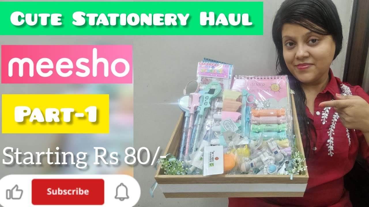 *Huge* Cute Stationery Haul from Meesho/ Part-1/ Gifting Option, Birthday return Gifts