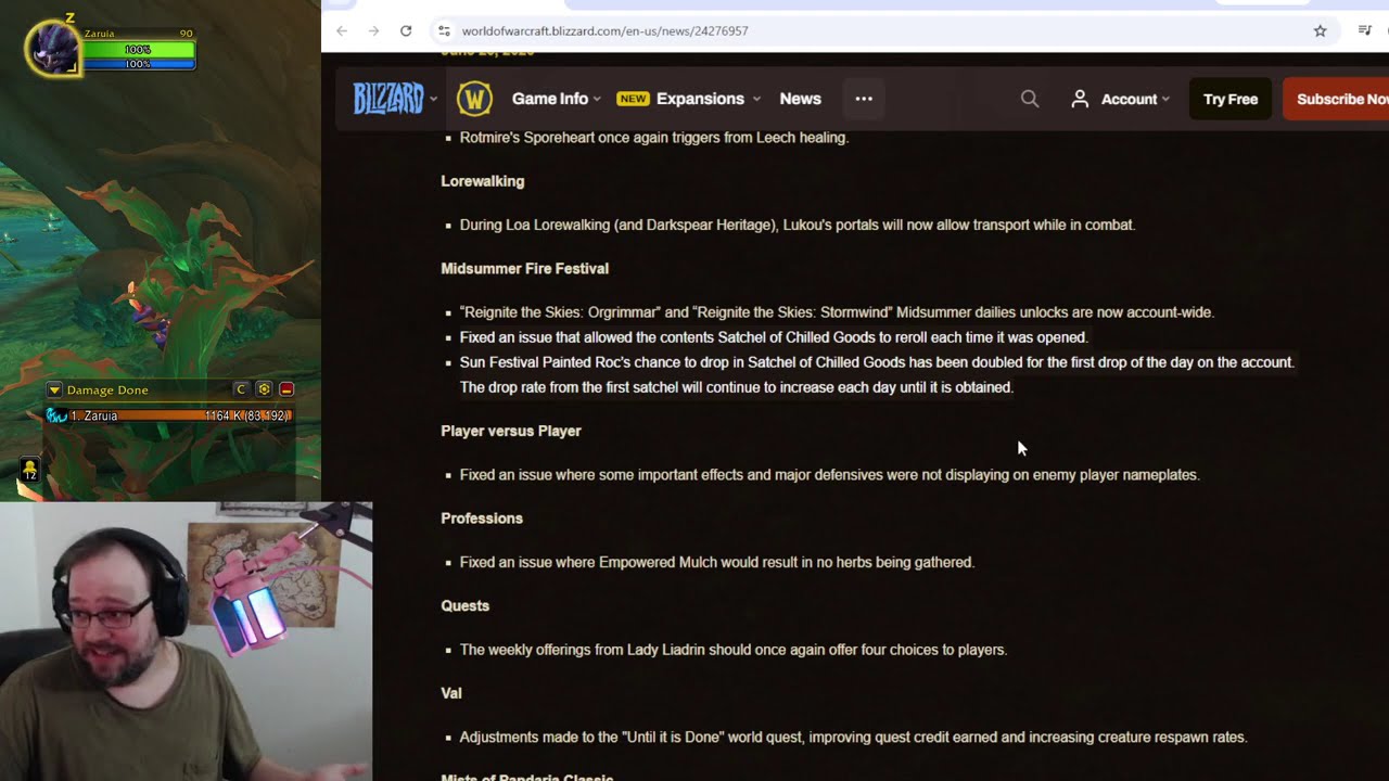 WoW Midnight Hotfixes : Holiday Mount Cheese Hotfixed