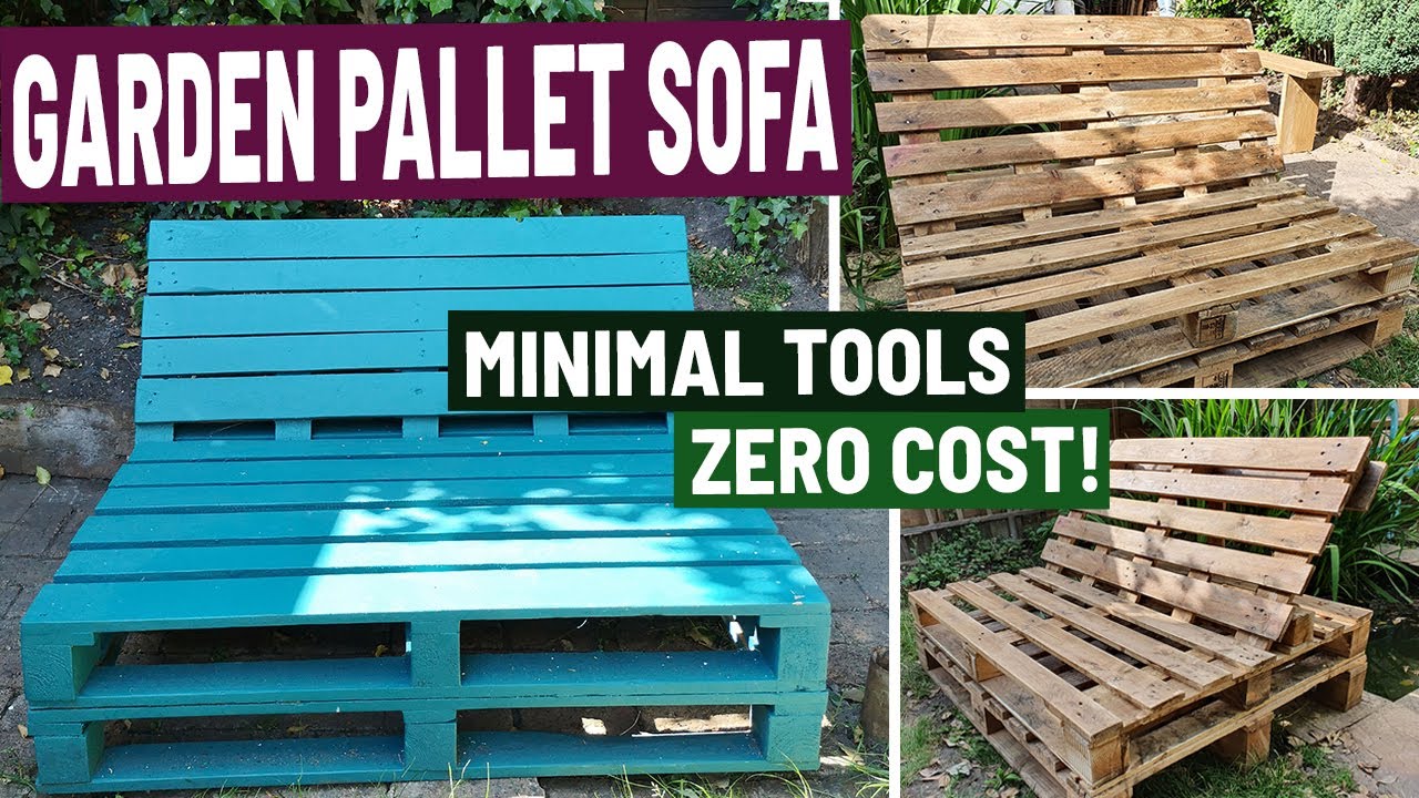 How to make a Pallet Garden Furniture Sofa - Easy DIY step-by-step Build
