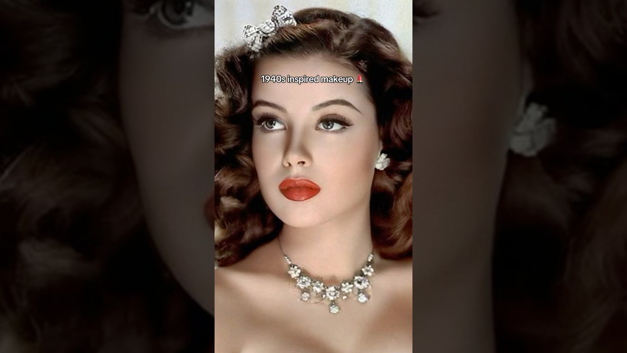 1940s inspired makeup ✨#1940s #1940smakeup #1940smakeuplook #1940slook #vintagemakeup