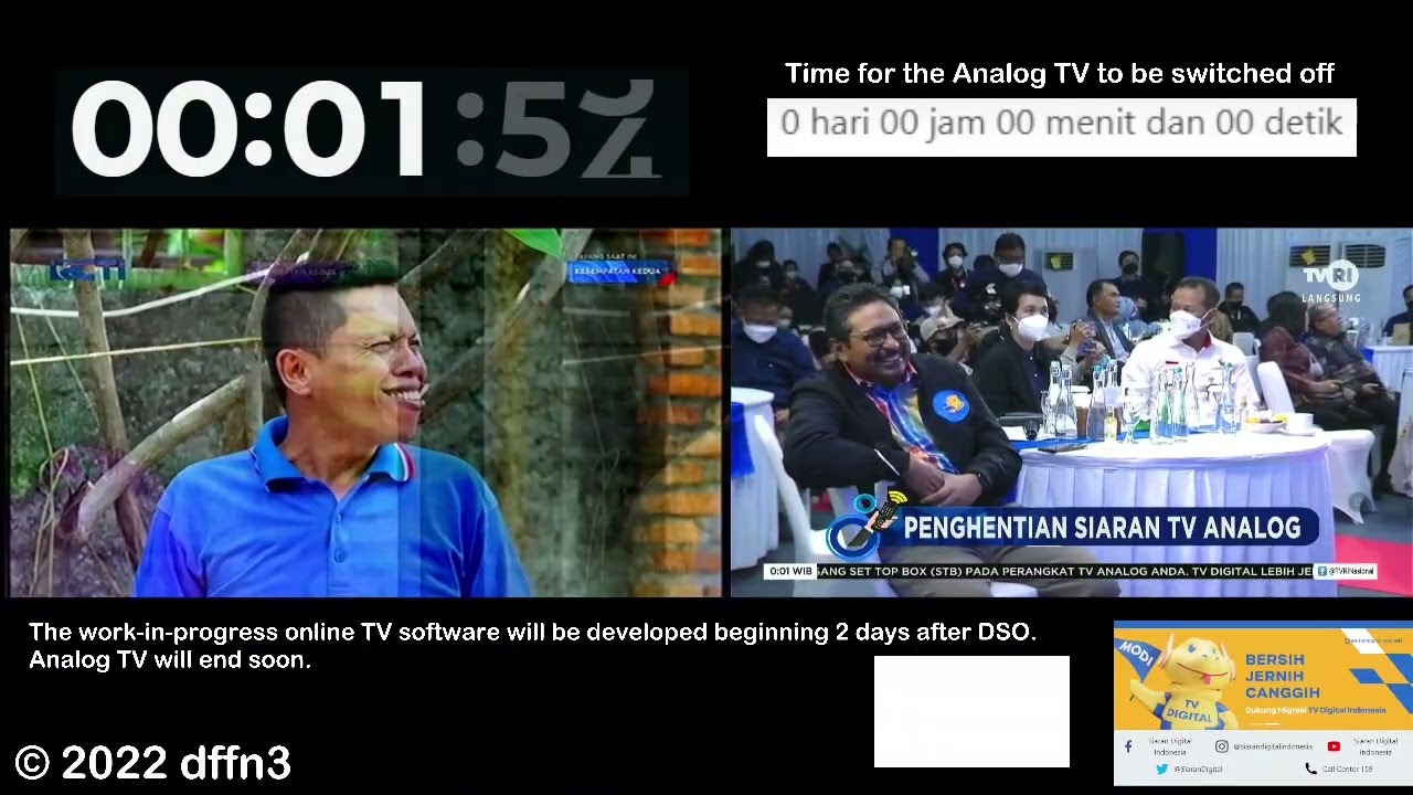 Minutes before the end of Analog TV - 3 November 2022 00:00 WIB - Jabodetabek