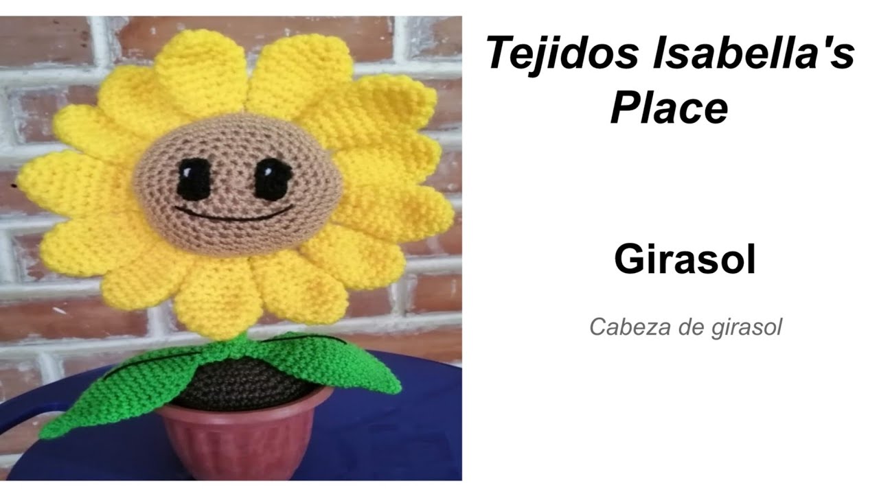 part 2 TUTORIAL  GIRASOL AMIGURUMI (cabeza de girasol) sunflower head