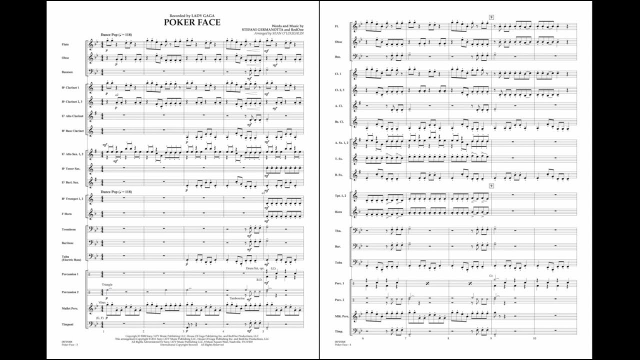 Poker Face arranged by Sean O'Loughlin