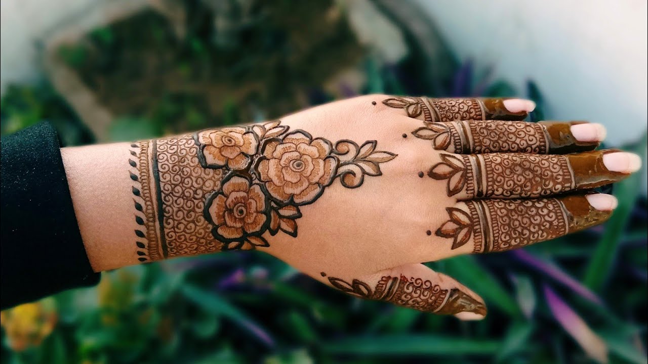 Rose day special mehndi design || rose/gulab mehndi design back hand || Rose mehndi design