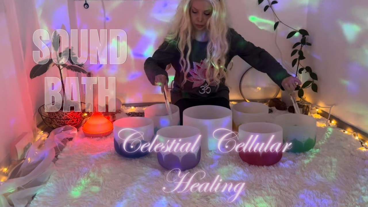 Celestial SOUND BATH ✨ Crystal Singing Bowls for Deep Relaxation & Cosmic Healing #crystalbowls 