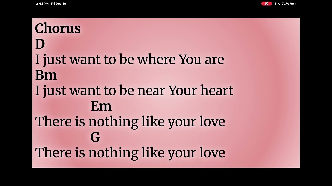 Where You Are - Bethel Music, Jenn Johnson Lyrics and Chords (Key of G)