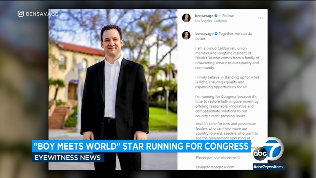 'Boy Meets World' star Ben Savage officially running for Congress