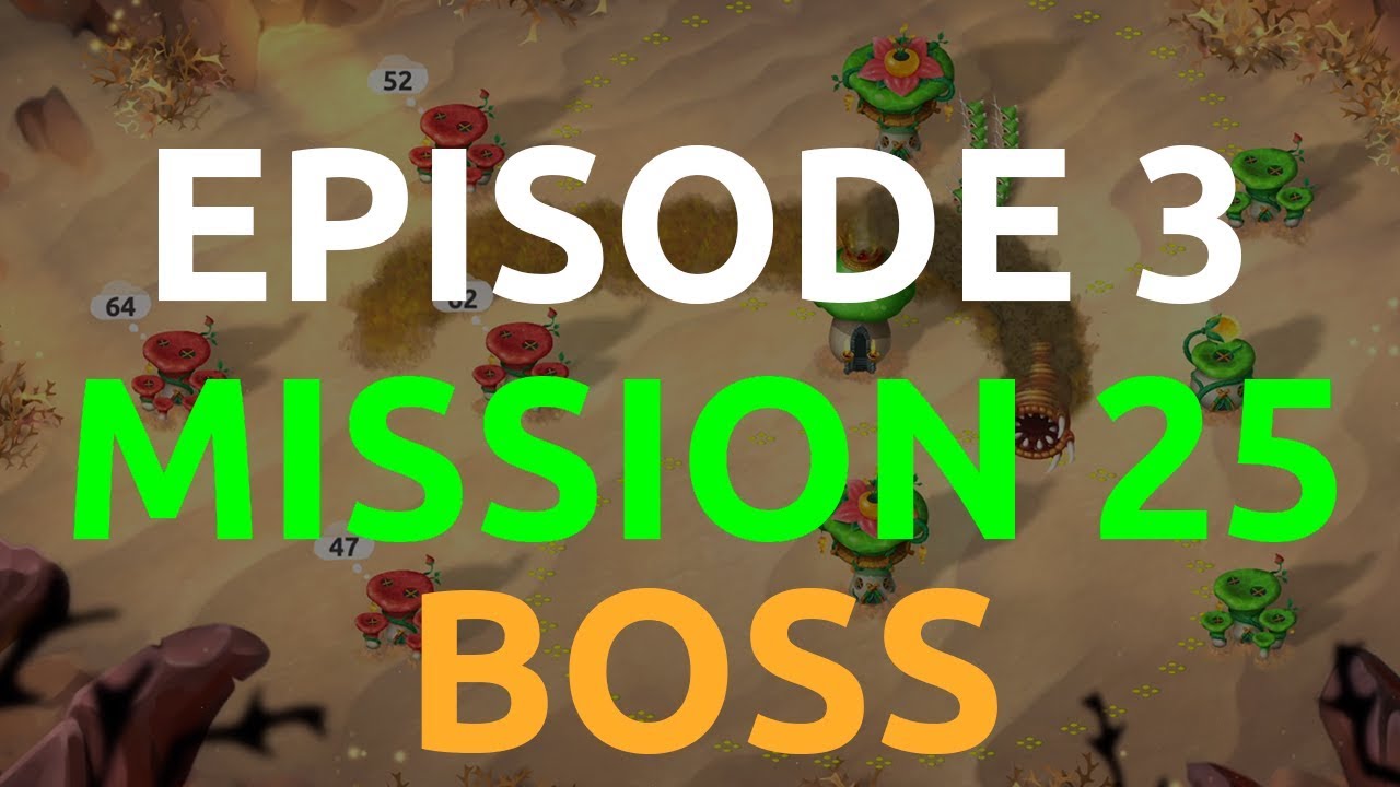 Mission 25 - Worm Boss | Episode 3 | Walkthrough Campaign | Mushroom Wars 2