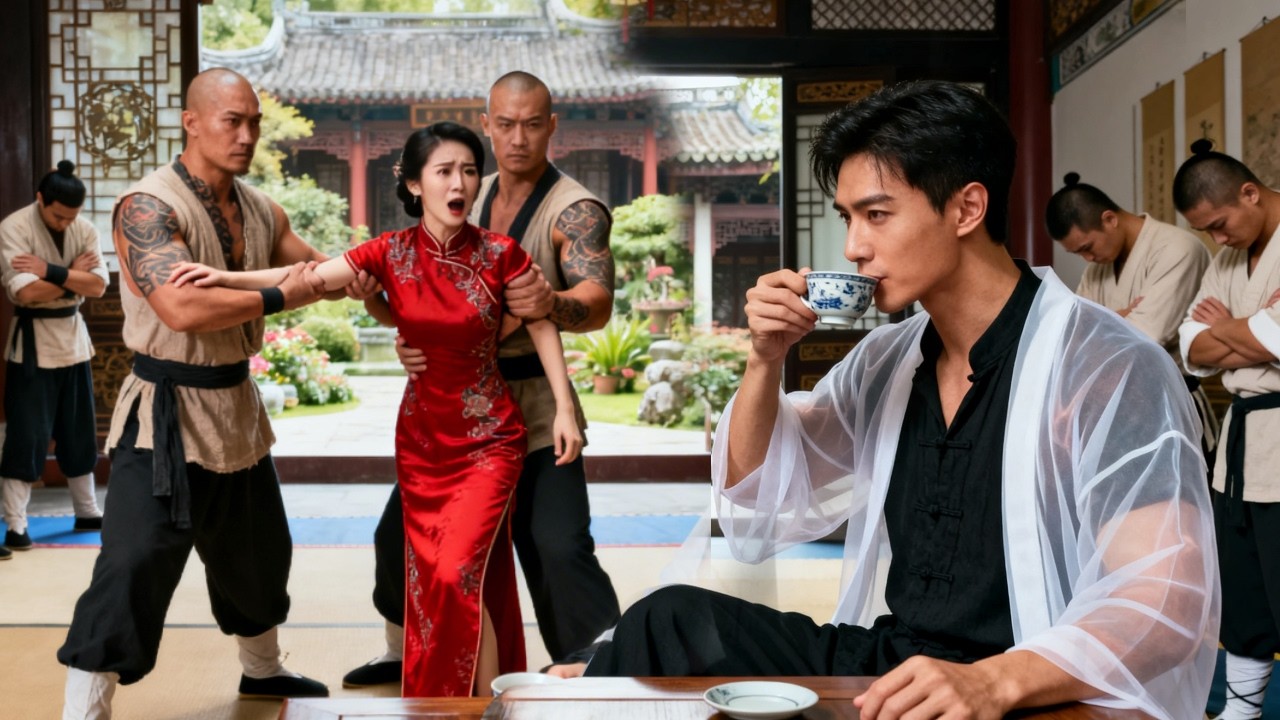 惡霸砸館羞辱下戰帖，卻不知椅子上坐的窮小子是武聖！比武大會一招趴全場，惡霸求饒美女總裁當場倒追！ #逆襲 #爽劇 #短劇