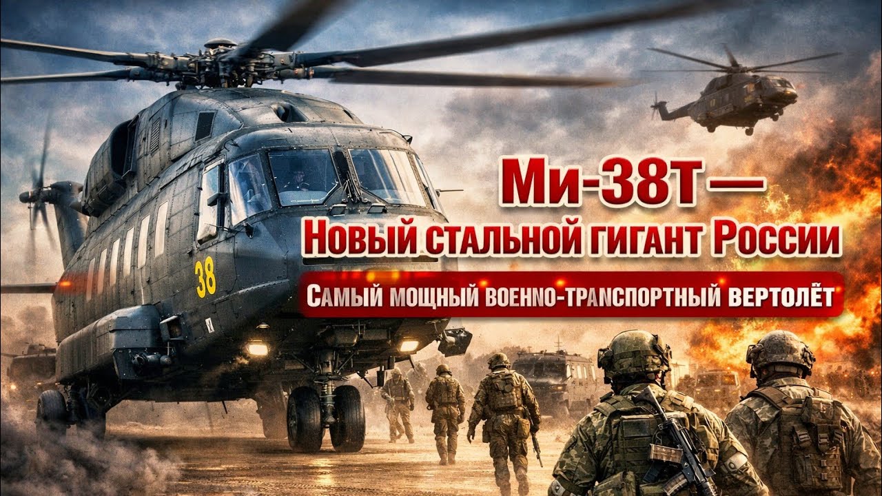 Ми-38Т — Новый стальной гигант России | Самый мощный военно-транспортный вертолёт