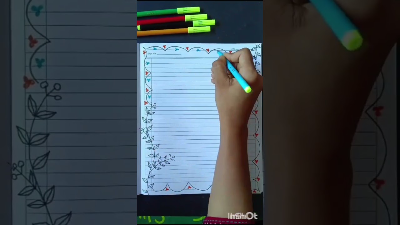 ✨ Easy Corner Design 🎨 | Project Work Corner Design 📝 | Assignment Corner Designs