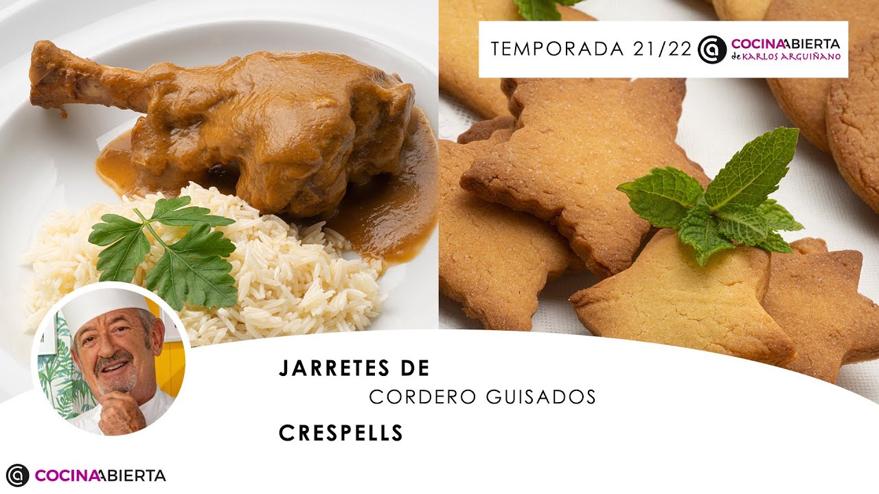 Jarretes de CORDERO guisados 👩🏼‍🍳 CRESPELLS 🍪 Cocina Abierta de Karlos Arguiñano 🍽️