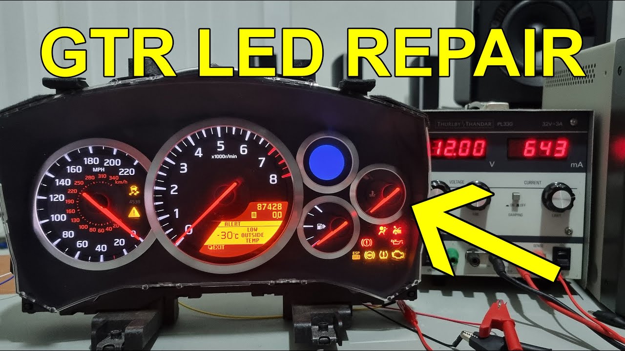 How to: Repair Nissan R35 GTR instrument cluster where LEDs have failed