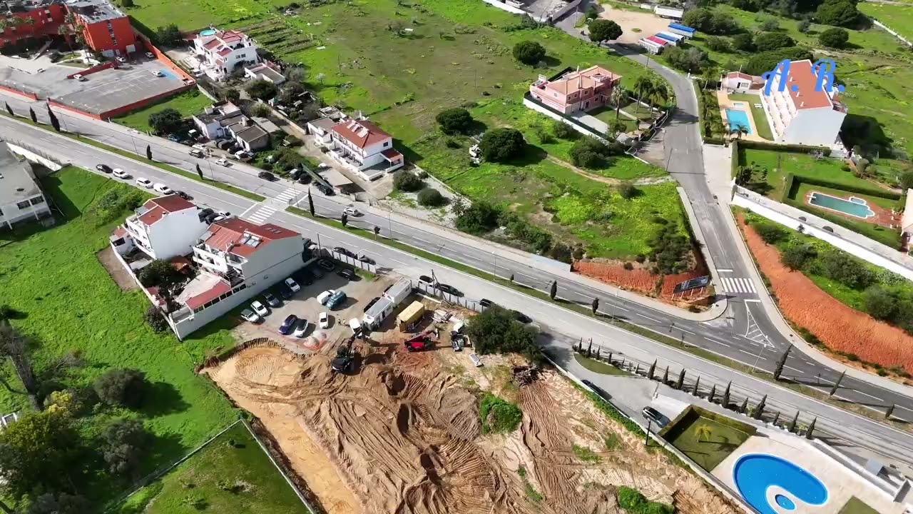 Quarteira vista aérea Forte Novo até rotunda do Papa. 