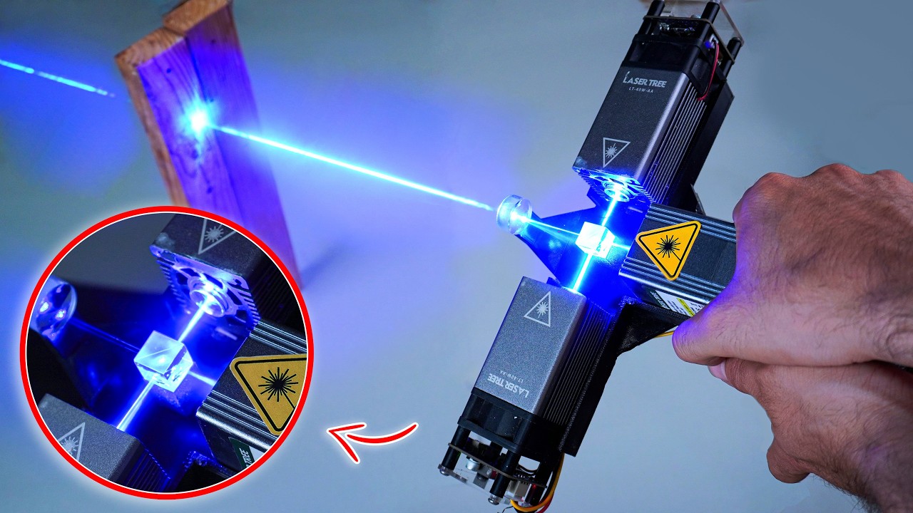 I built a BURNING LASER LIGHTSABER That Cuts Through Anything
