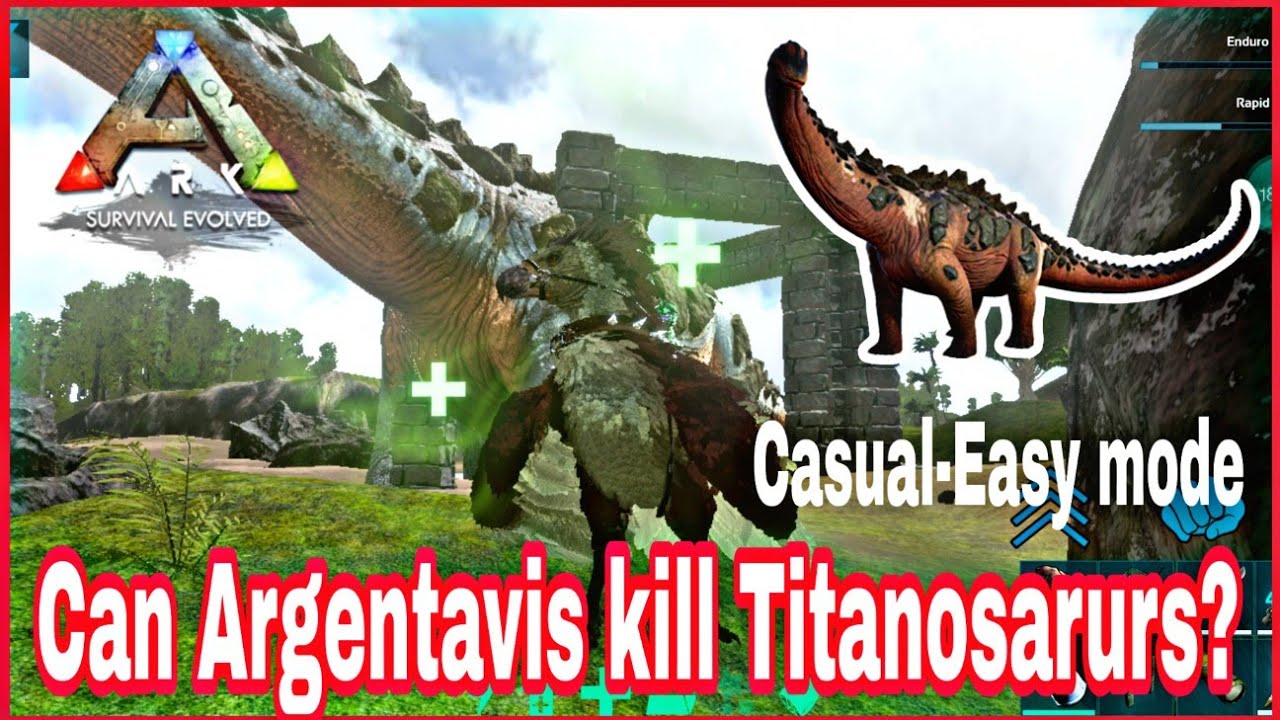 Low LvL Argy killing Titanosaurs - Casual-Easy mode #arkmobile