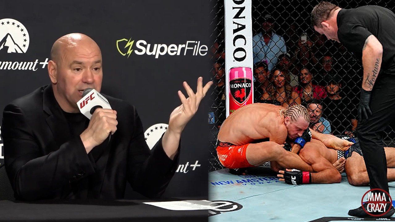 Dana White reacts to Paddy Pimblett CHOKING OUT Benoit Saint Denis at UFC 329