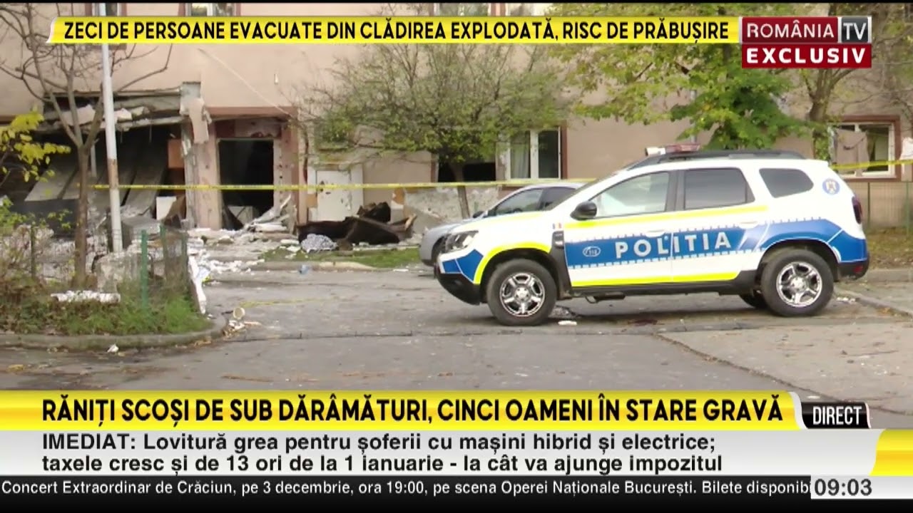 Alertă după explozie, blocul se poate prăbuși oricând