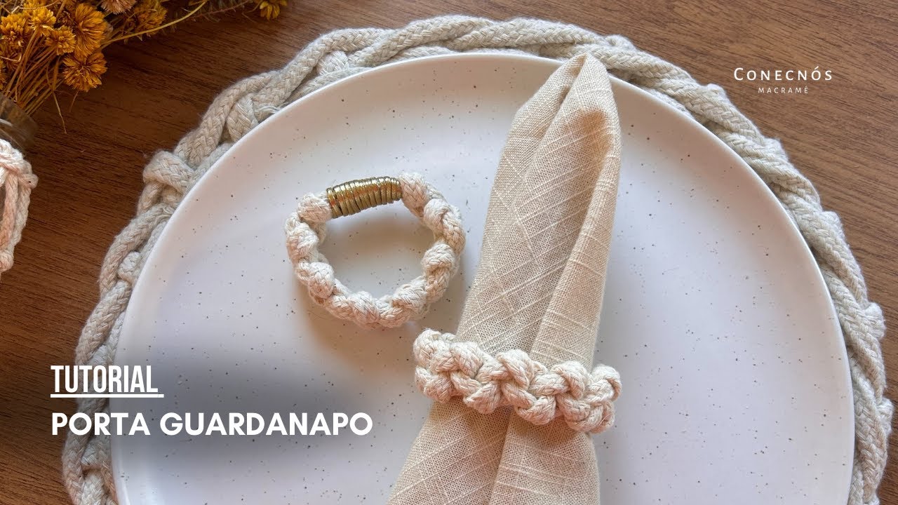 PORTA GUARDANAPO MACRAMÊ - tutorial simples | mesa posta