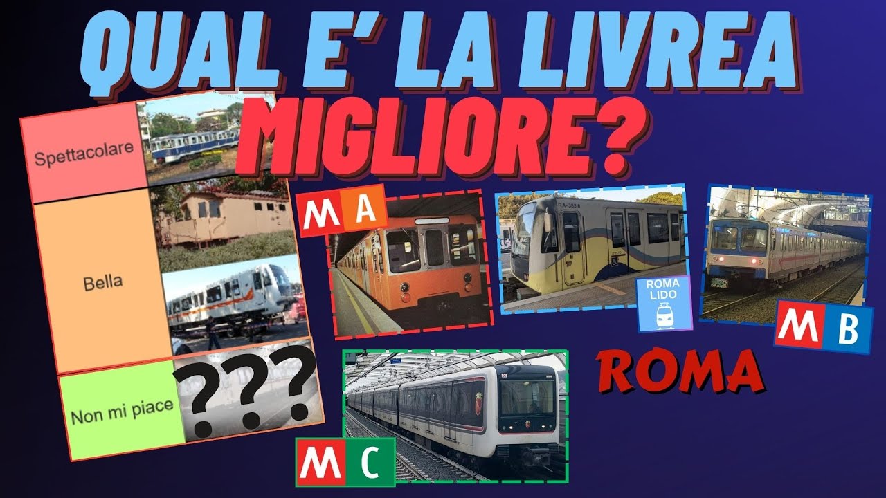 Le livree dei treni della METRO DI ROMA! | Metro A, B, C, Metromare