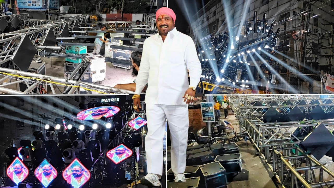 Biggest Truss Ever in Hyderabad | Grand Lighting Setup💥 | Laddu Yadav Sadar 2024 | Bahubali Bull 😲👌