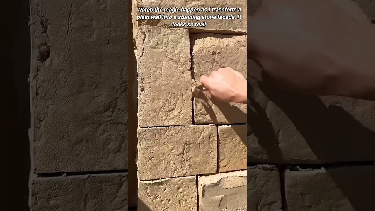 Amazingly, Creating a Faux Stone Wall