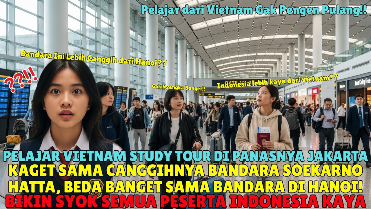 PELAJAR VIETNAM DIBUAT KAGET SAMA BANDARA SOETTA! BIKIN MEREKA PENGEN BALIK LAGI!