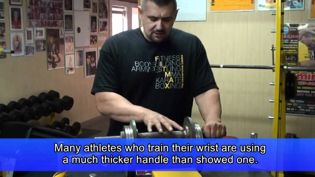 Biceps training 1 - Training of Arm wrestling  (English version)