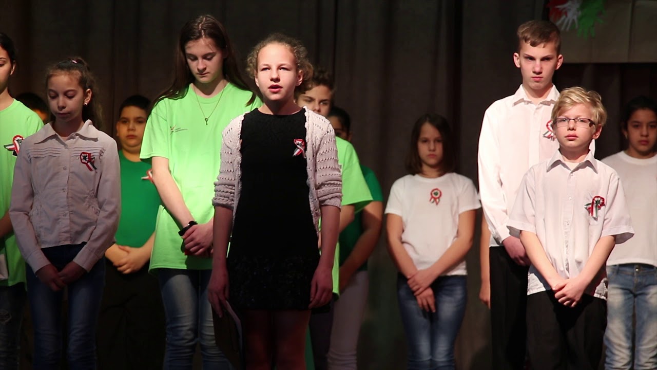 2018.03.14.  A Tiszapüspöki Általános Iskola március 15-i ünnepsége