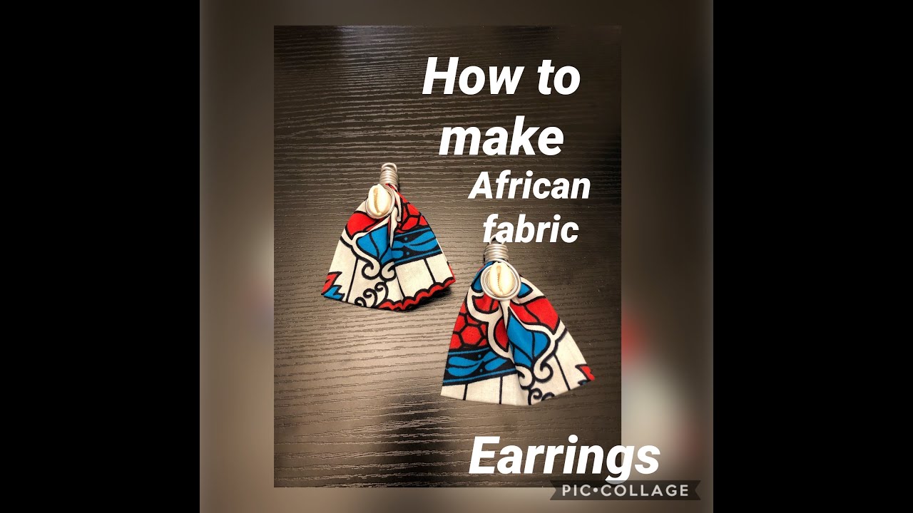 How To Make African print fabric earrings