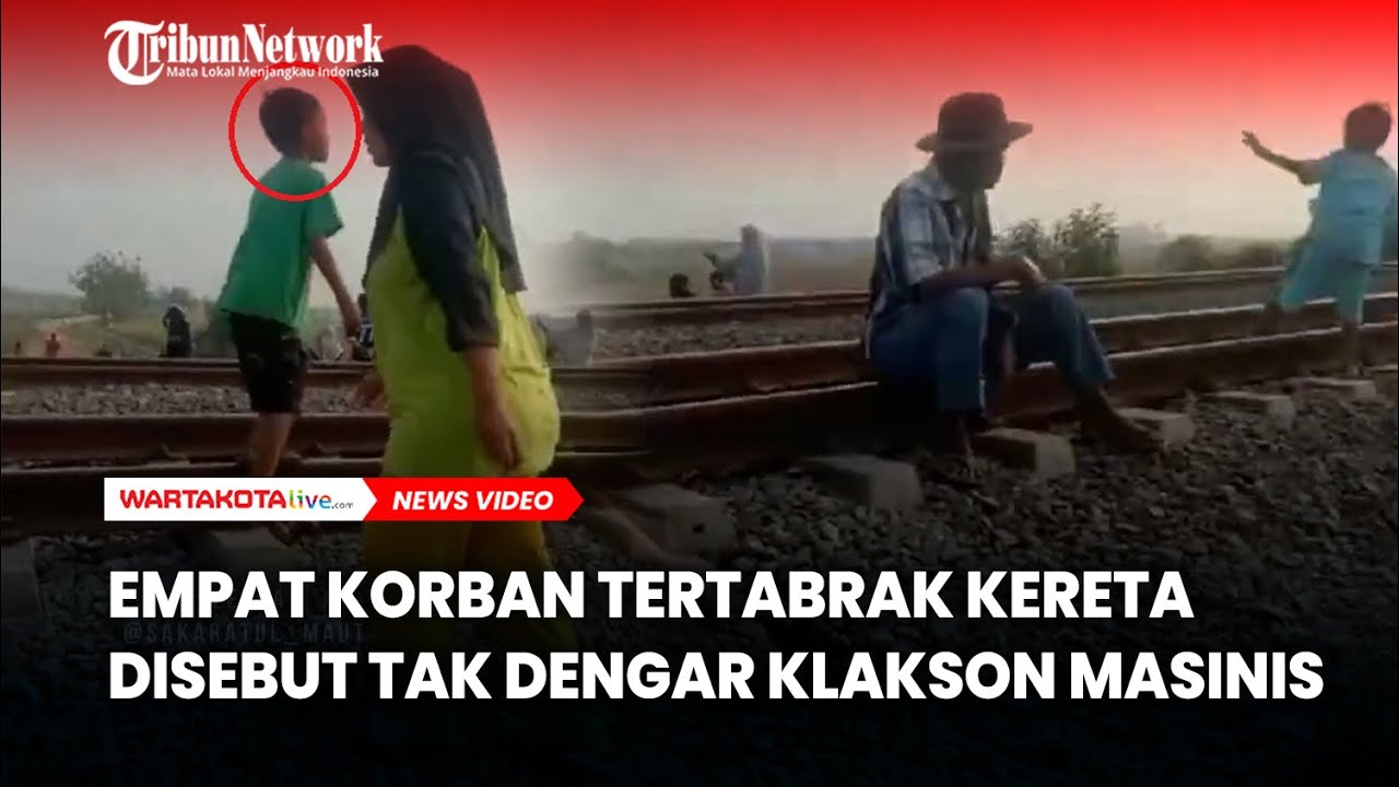 4 Korban Tertabrak Kereta Karawang Tak Dengar Klakson Masinis
