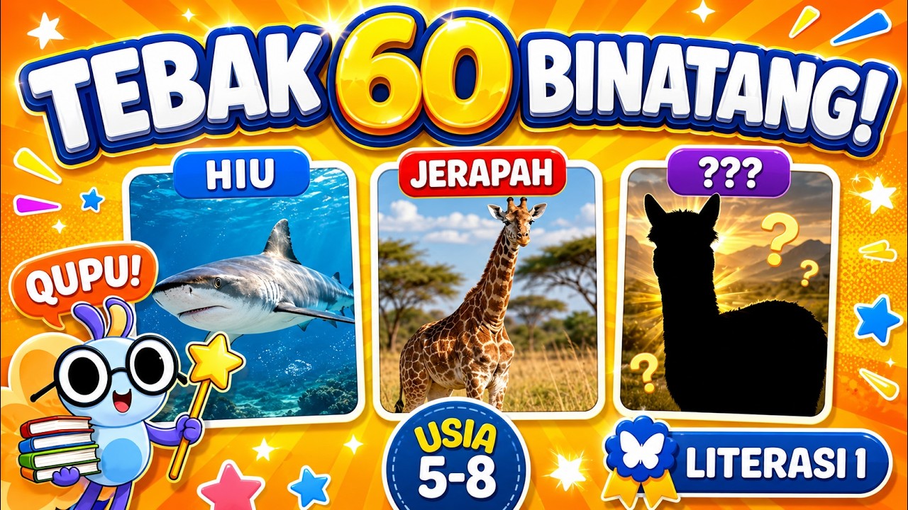 Kenalan 60 Binatang | Quiz Pengetahuan Umum Anak 5–8 (Grade 1)