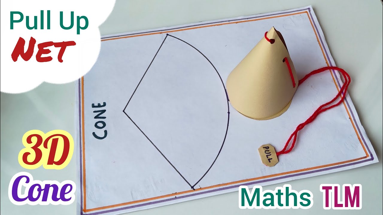 3D Cone Maths Pull Up Net Maths Working Model/ Cone Maths Pull Up Net/ Maths Working Project Easy 