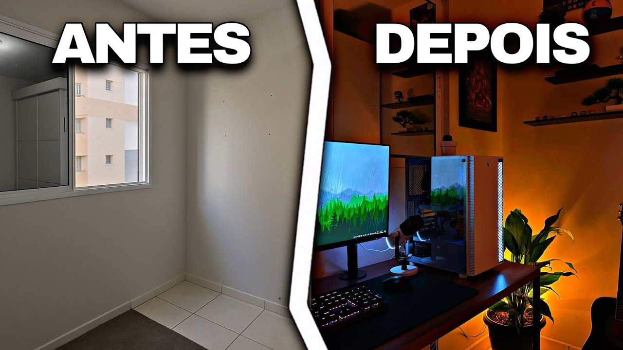 REFORMEI meu QUARTO GAMER - (Gastando Pouco)