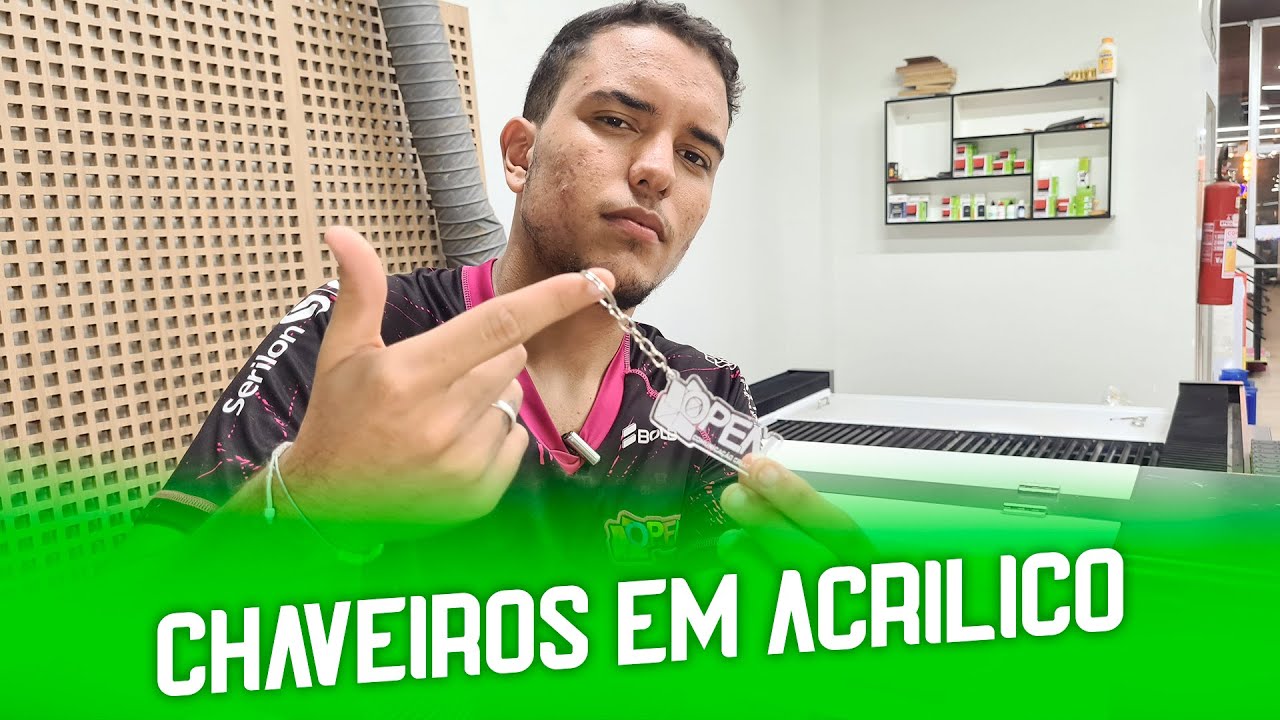 COMO FAZER CHAVEIRO EM ACR&Iacute;LICO NA LASER CO&sup2; - TUTORIAL DA ARTE AO ACABAMENTO
