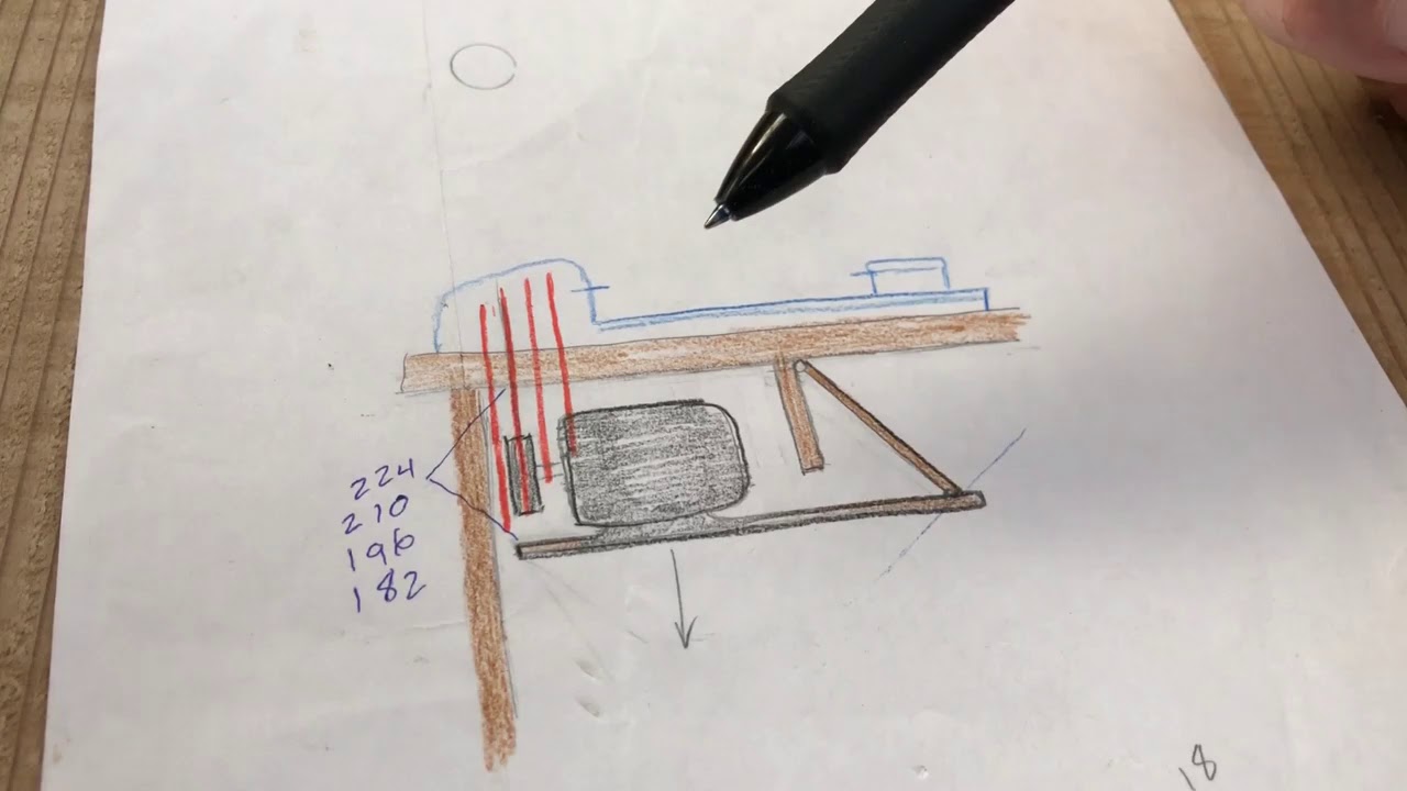 Mounting a fixed speed motor to a variable speed lathe