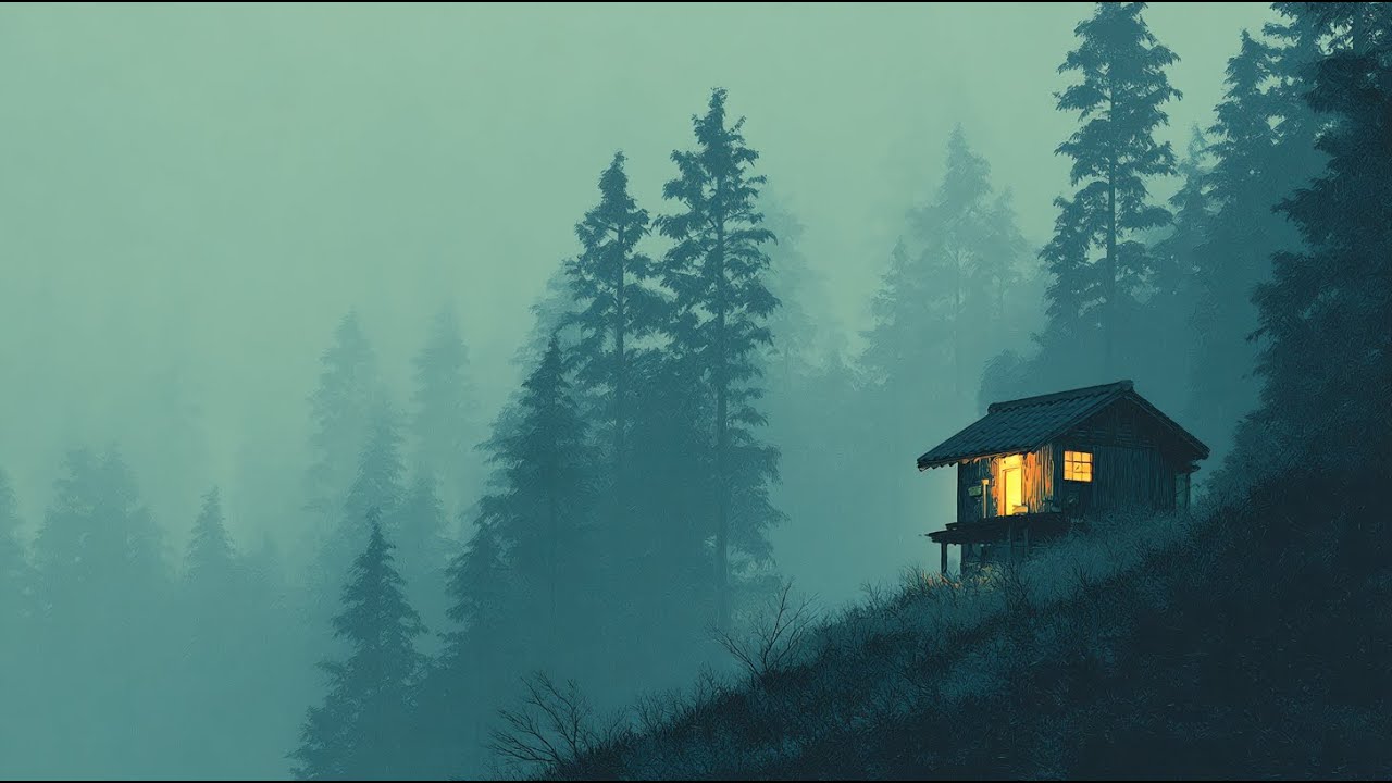 Lantern Light in the Quiet Hut • Soothing Japanese Flute Ambience • 1 Hour Meditation Music