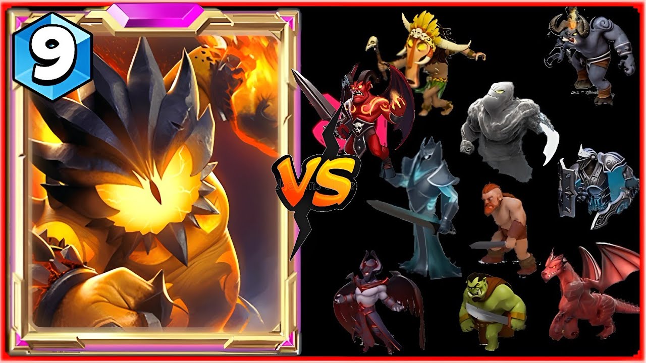 Castle Crush - 1 Vs All! Epic Fire Elemental Vs All Troops Fight!