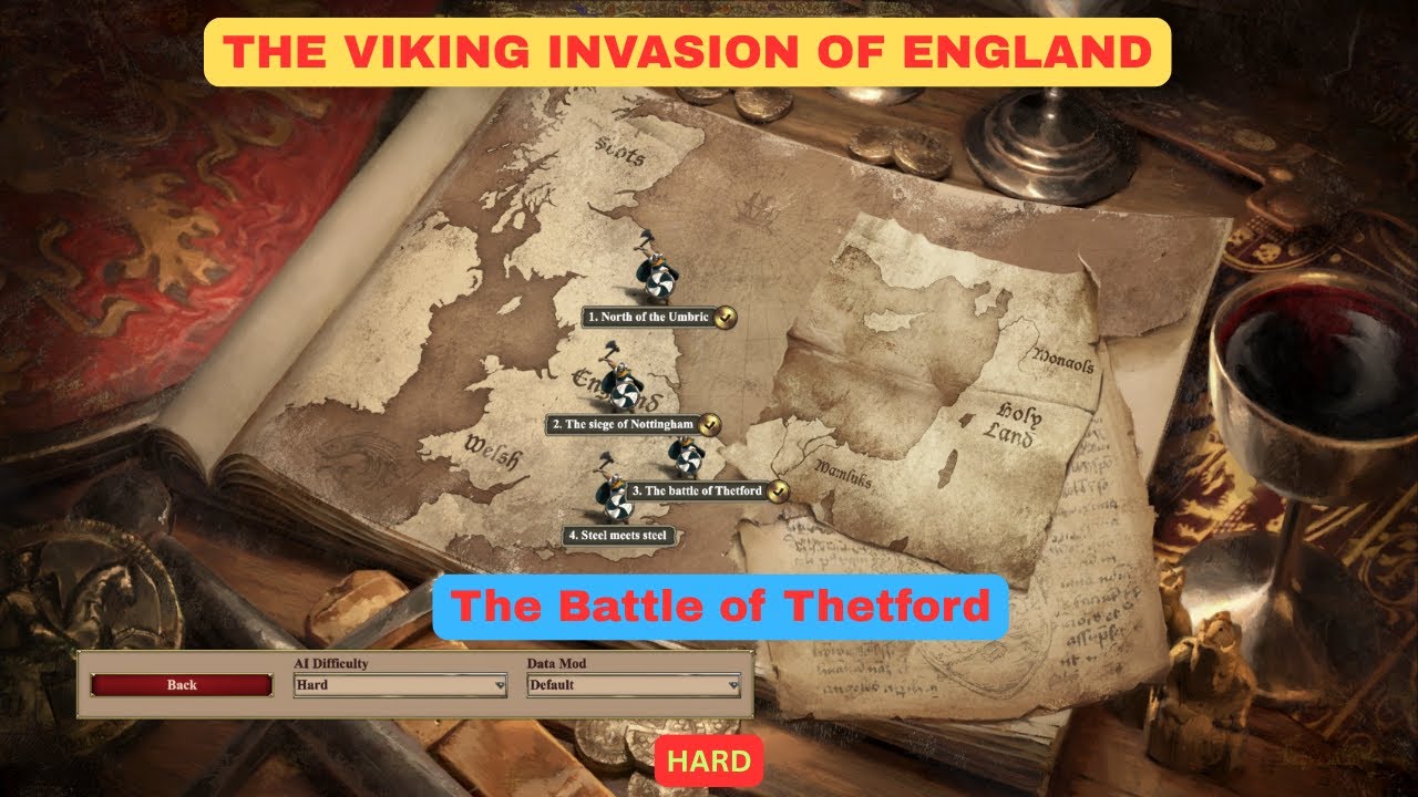 The Battle of Thetford | The Viking Invasion of England | Lets play AOE2 custom campaigns | Hard